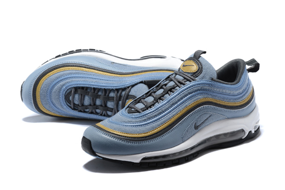 Nike Air Max 97 PremiumDeep Pewter Wool Jade Blue Gold Black